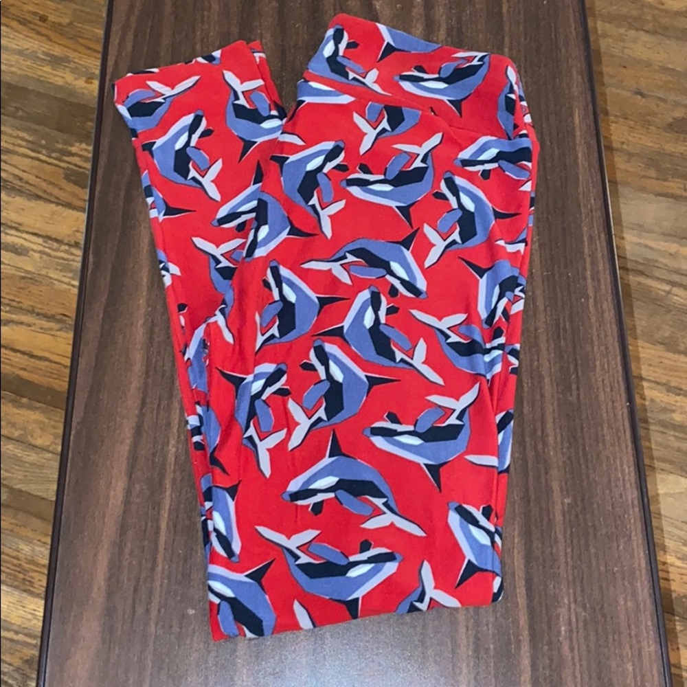 Lularoe OS Leggings UNICORN Shark Print NWT